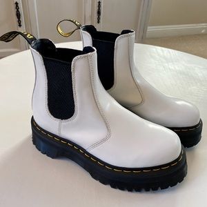 Dr. Martens White Platform Chelsea boots 2976